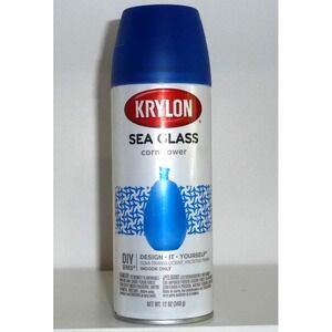 1 KRYLON Sea Glass CORNFLOWER Semi Translucent Frosted Finish Spray Paint 12 Oz
